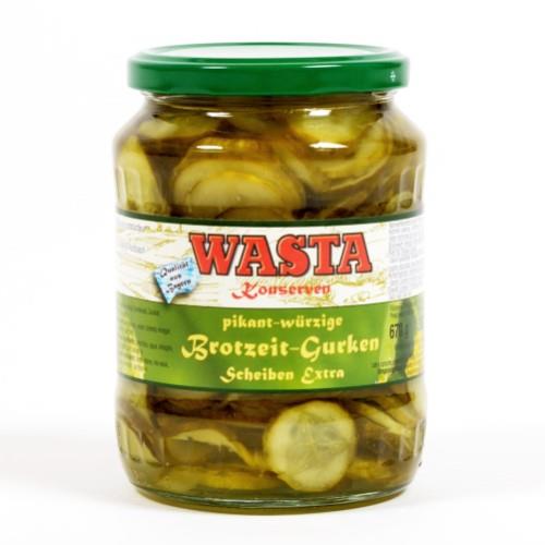 Gherkins in slices, 670 g/360g