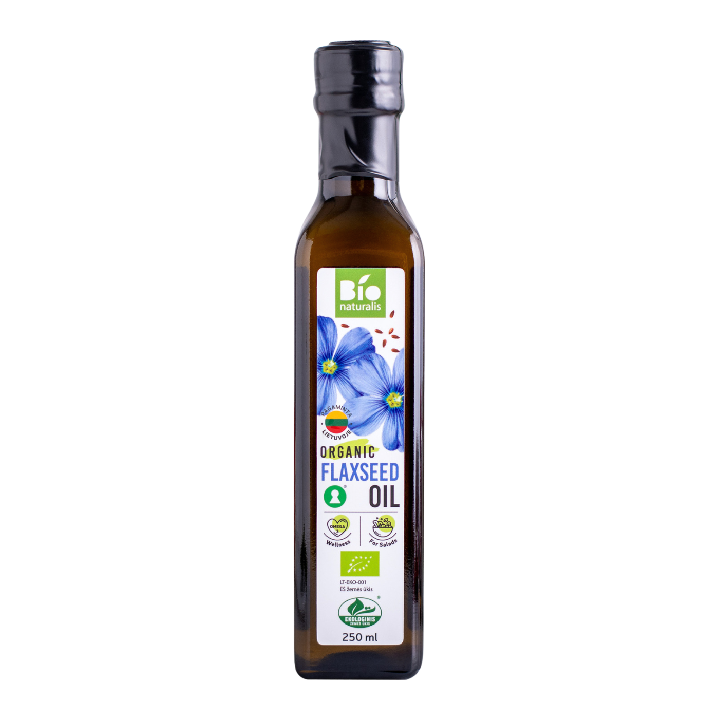 Organic flaxseed oil BIONATURALIS, unrefined, 250 ml LT-EKO-001