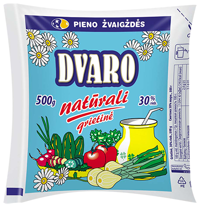 DVARO grietinė, 30 % rieb., 500 g