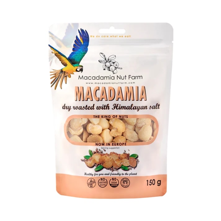 Macadamia nuts MACADAMIA NUT FARM, kernels, roasted, with salt, 150 g
