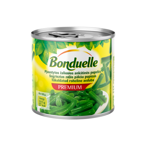 Canned, cutted green beans, 400g/200g