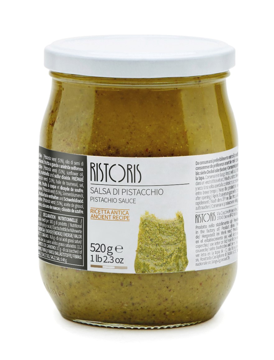 Pistachio sauce RISTORIS old recipe, glass jar,  520g