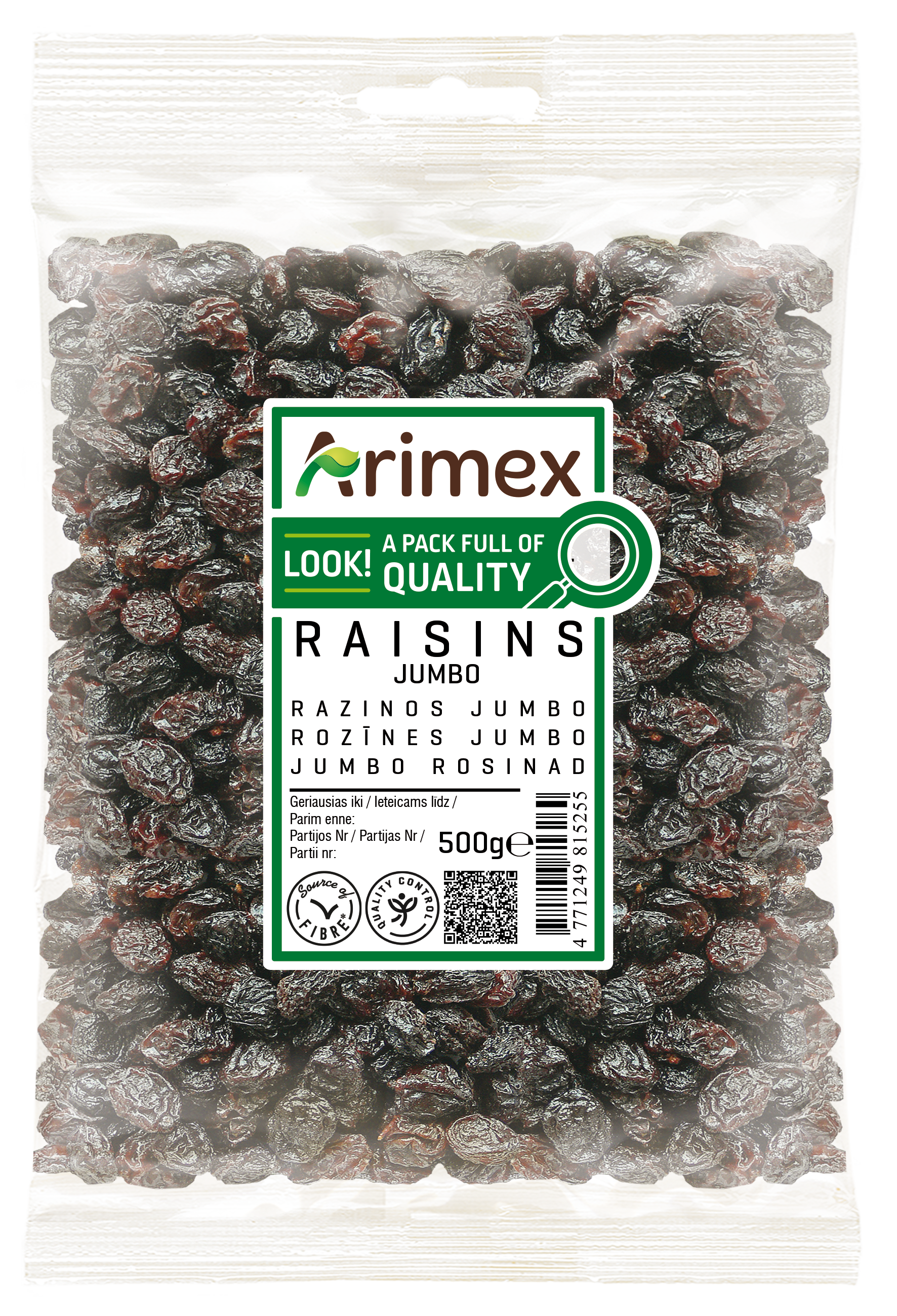 Raisins Jumbo Flames ARIMEX, 500 g