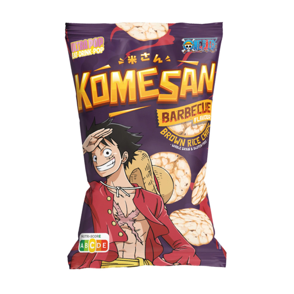 Pūstų rudųjų ryžių traškučiai BARBEQUE, be glitimo