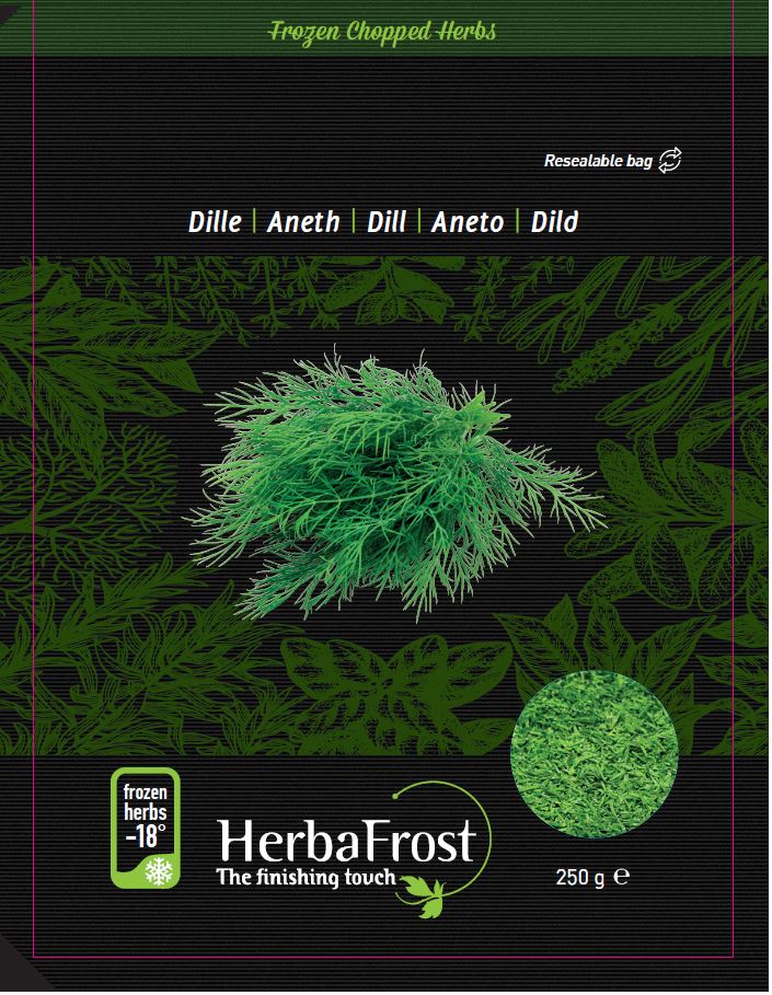 Šaldyti krapai, HERBAFROST, IQF, 1-8mm, 250 g