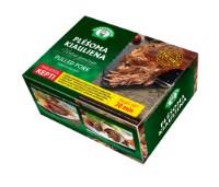 Cooked pork product, pulled pork, in vacuum, ~0.9 kg