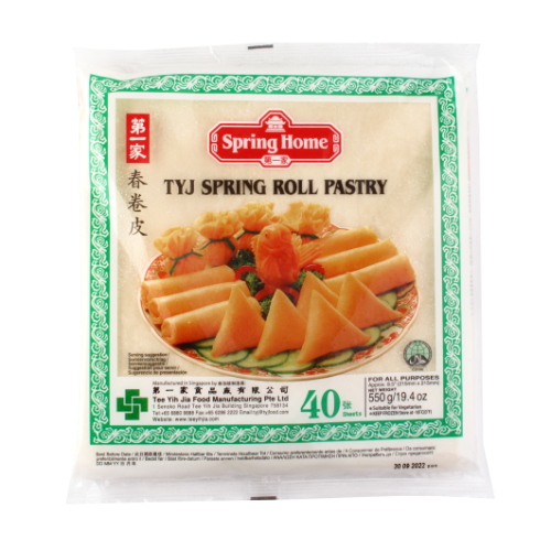 Frozen dough SPRING ROLLS, 215 x 215, 550 g (M)