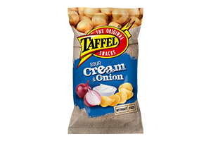 Bulvių traškučiai TAFFEL S.CREAM & ONION CHIPS 180g
