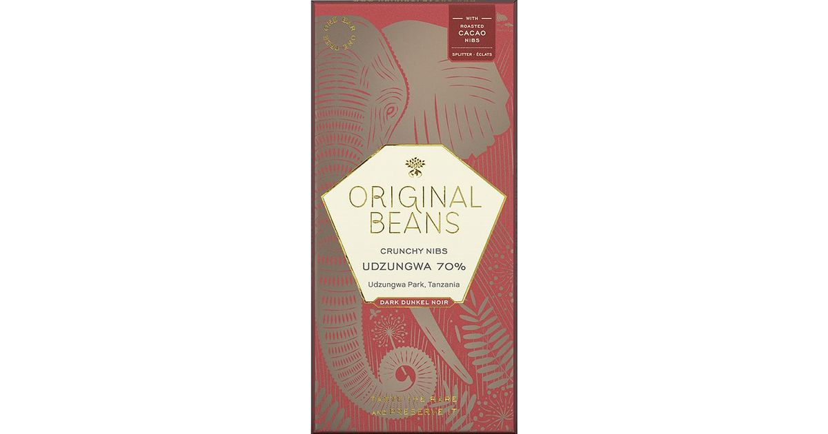 70% Dark Chocolate with Cocoa Beans UDZUNGWA, organic