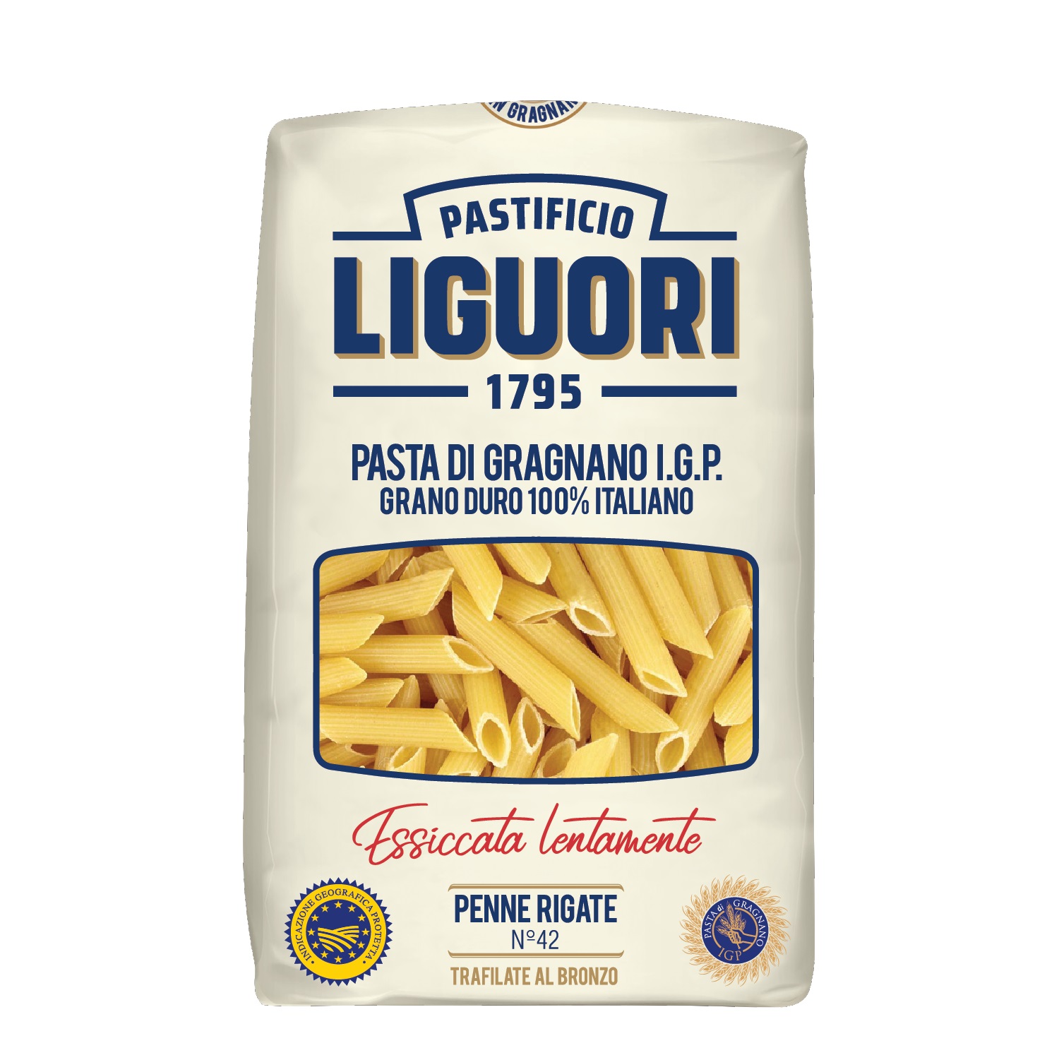 Pasta LIGUORI, Penne rigate, No. 42, 500 g