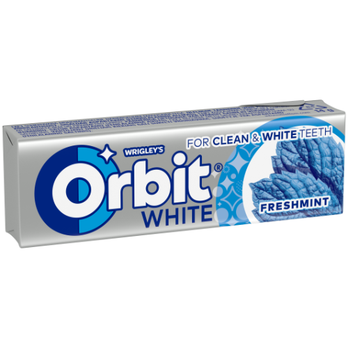 Kramtomoji guma ORBIT White Freshmint, 14 g