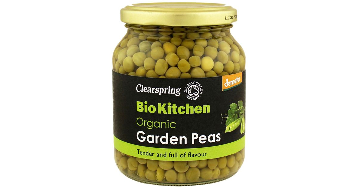 Canned peas, biodynamic