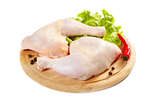 Chilled chicken broiler quarters