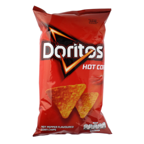 Corn chips, DORITOS Hot corn, hot pepper taste, 100g