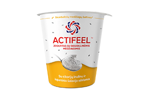 Jogurtas su ispaninių šalavijo sėklomis ACTIFEEL 2.7%, 300g