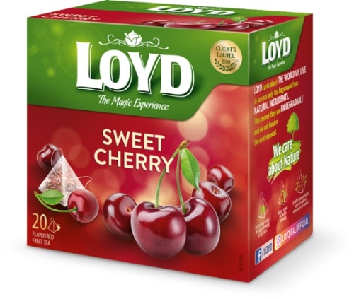 Fruit tea drink LOYD, cherry flavor, 20 x 2g