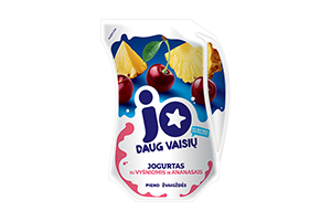 Jogurtas su vyšniomis ir ananasais JO 2.4% 900g