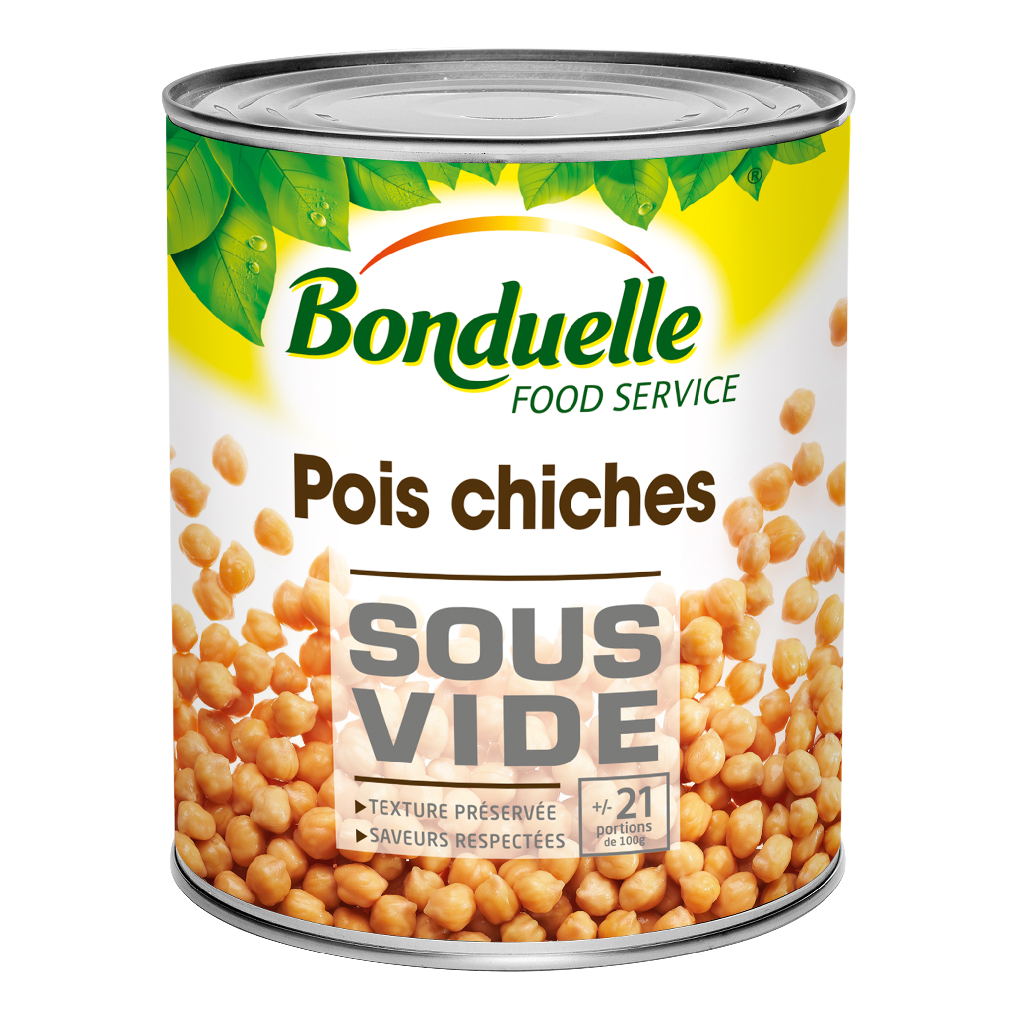 Bonduelle chickpeas vacuum steamed, 2,55/2,1 kg
