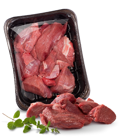 Chilled beef for stewing KREKENAVOS, cut, in gas, 400 g