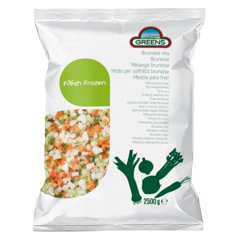 Frozen IQF vegetables mix Brunoise, GREENS, 2,5 kg