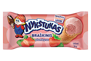 Braškinis plombyras su braškėmis NYKŠTUKAS, 130ml