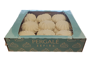 Vanilinio skonio zefyrai, puselės 505g