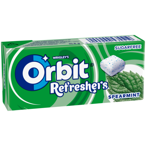Kramtomoji guma ORBIT becukrė mėtų skonio, refreshers, 15,6 g