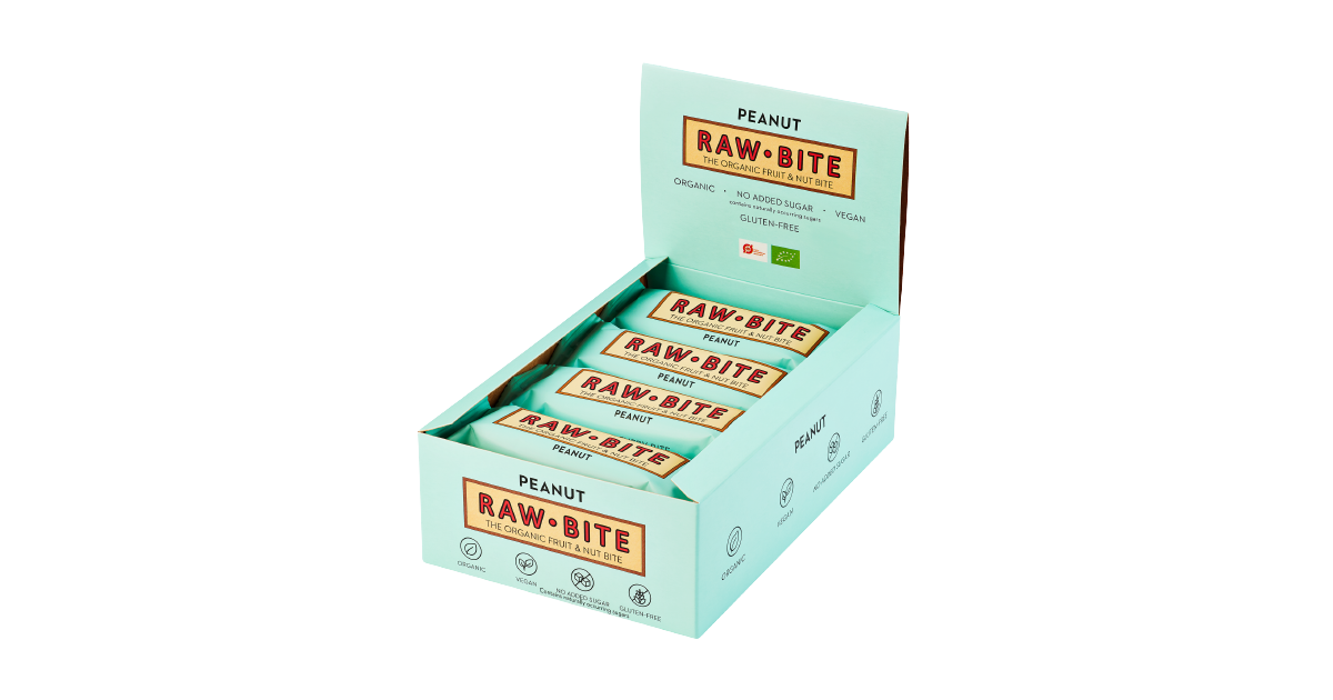 Batonėliai su žemės riešutais, ekologiški, dėžutėje