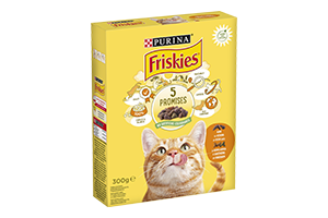 FRISKIES dry cat food with chicken and vegetables, 300 g