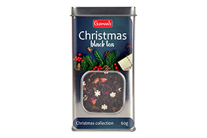 Juodoji kalėdinė arbata metalinėje dėžutėje GURMAN'S 60g