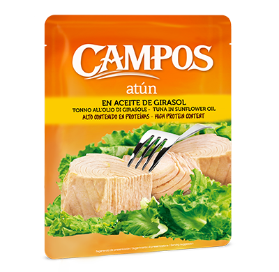 Tunas saulėgrąžų aliejuje CAMPOS, 500 g