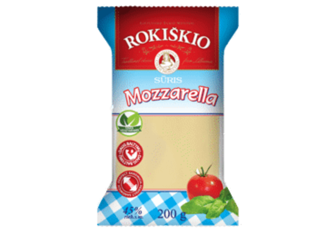Cheese MOZZARELLA, 45% fat., 200g