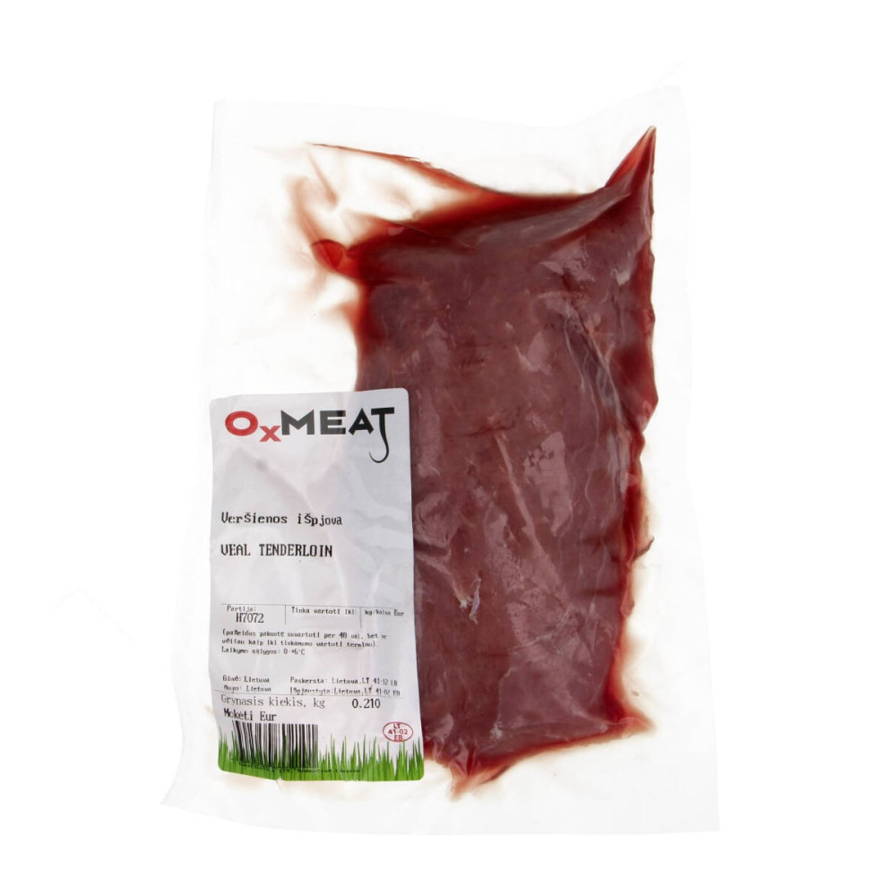 Vacuum-packed veal cut
