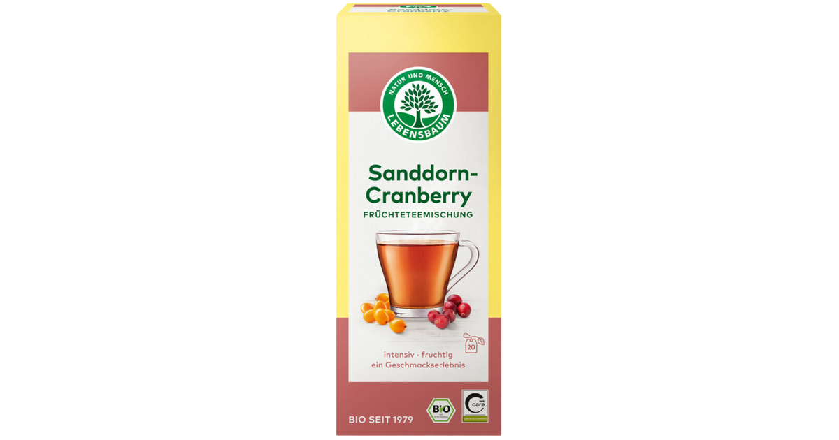 Organic sea buckthorn and cranberry tea