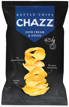 Potato chips CHAZZ, sour cream and onion flavour, 90 g