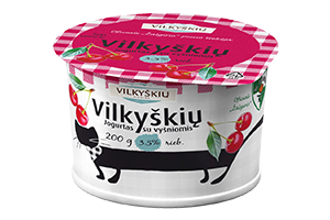 VILKYŠKIŲ jogurtas su vyšniomis, 3,5 % rieb., 200 g