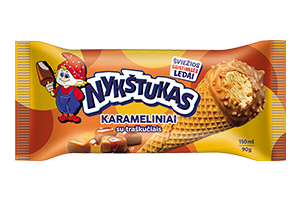 Karameliniai grietininiai ledai su traškučiais NYKŠTUKAS 150ml