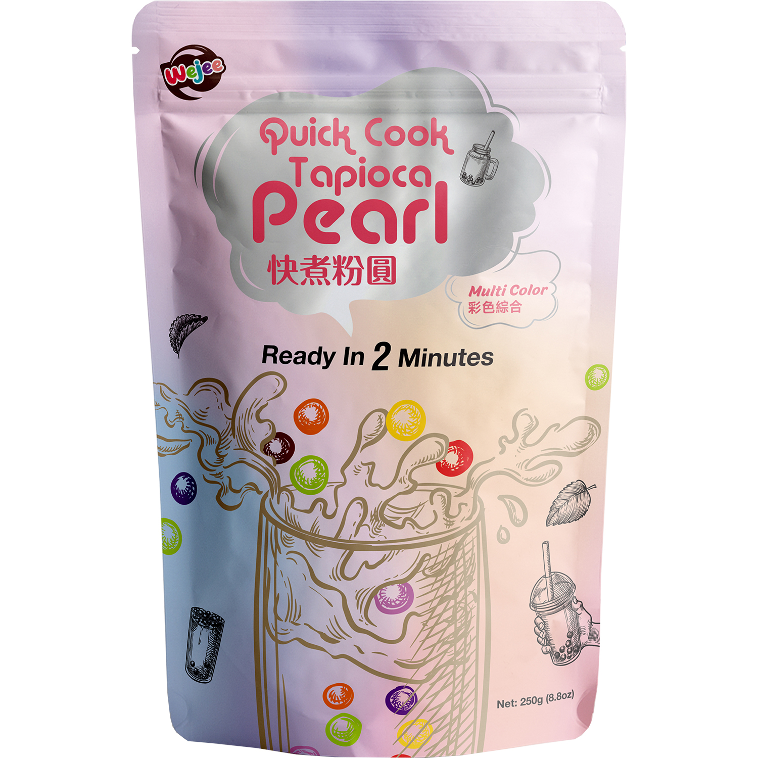 Tapioca pearls WEJEE, various colors, quick preparation, 250g
