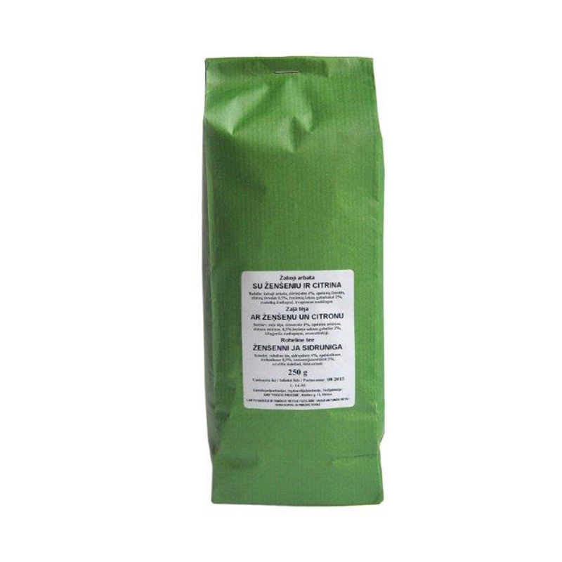 Green tea PRESTO, with ginseng and lemon, 250 g