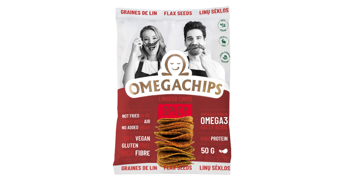 Linų sėmenų traškučiai SPICY