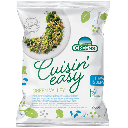 Frozen IQF salad Green Valley, GREENS, 1,25 kg