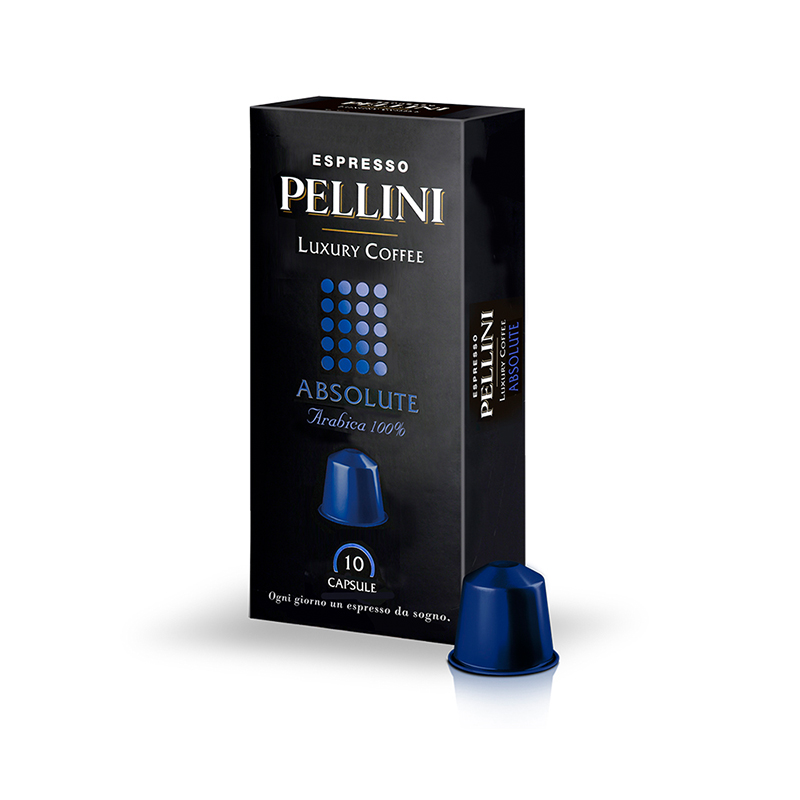 Ground coffee capsules PELLINI TOP Luxury Absolute, 10x5g