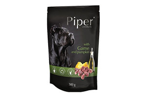 Dog food for adults with game meat and pumpkin 500g