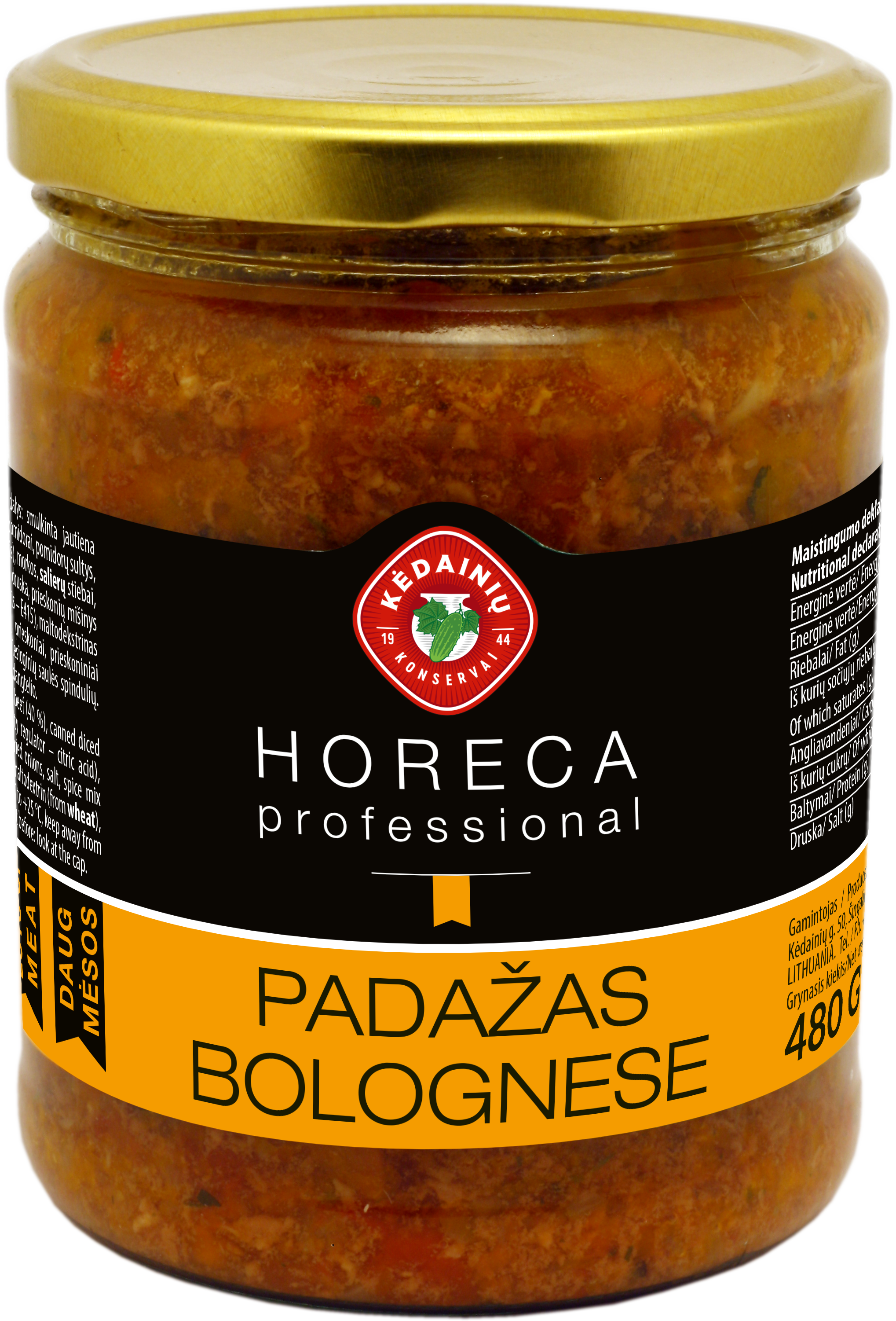 Bolognese sauce KĖDAINIŲ horeca professional, 480 g