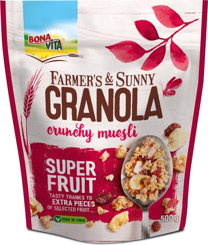 Granola BONA VITA, with fruit, 500 g
