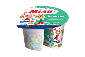 Jogurtas su vanile ir saldainiukais MIAU 5.5% 130g