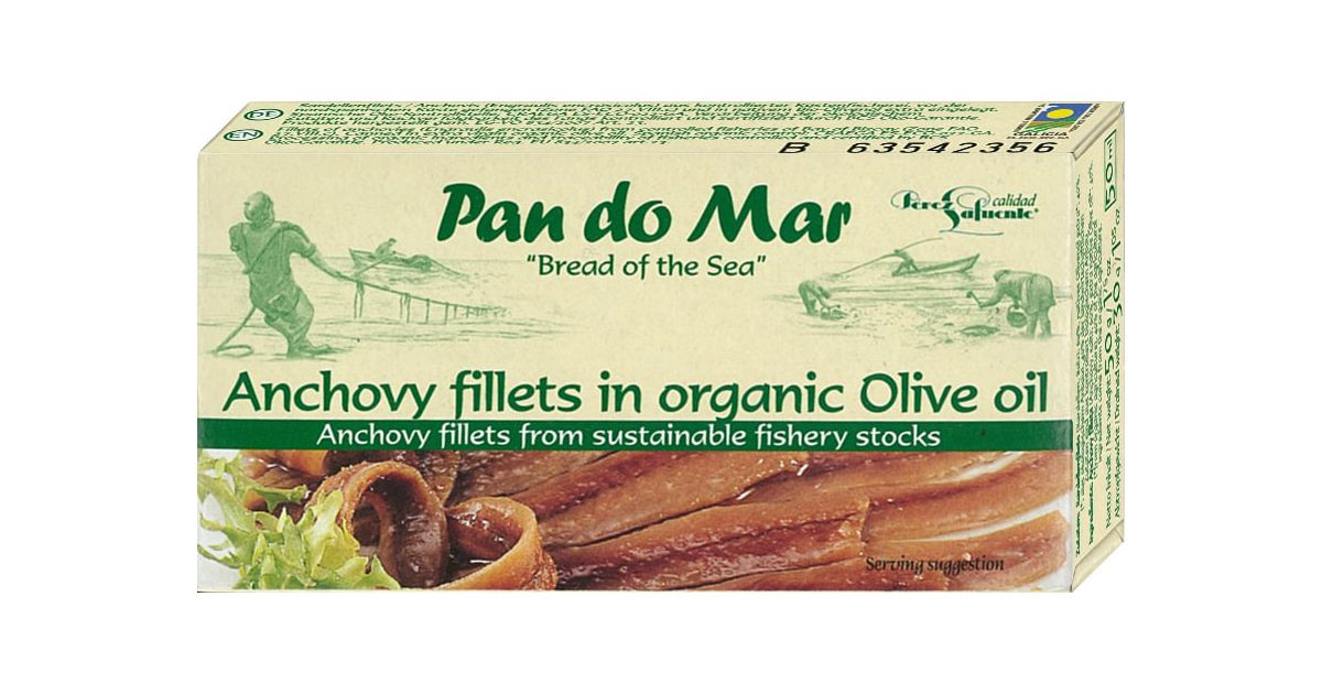 Anchovy fillet in organic olive oil