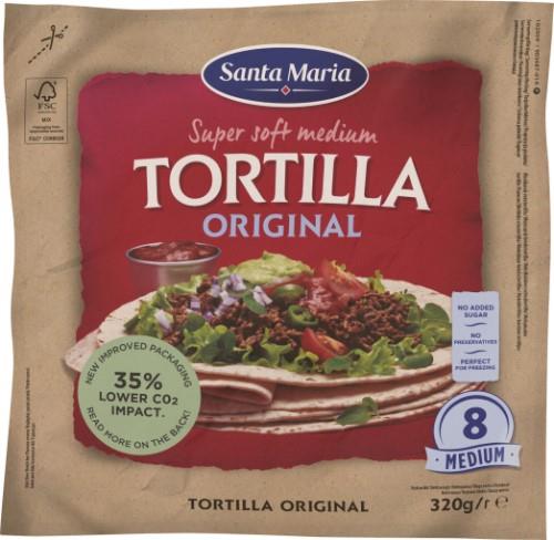 Tortilla Original Medium (8-pack) 320Gx8