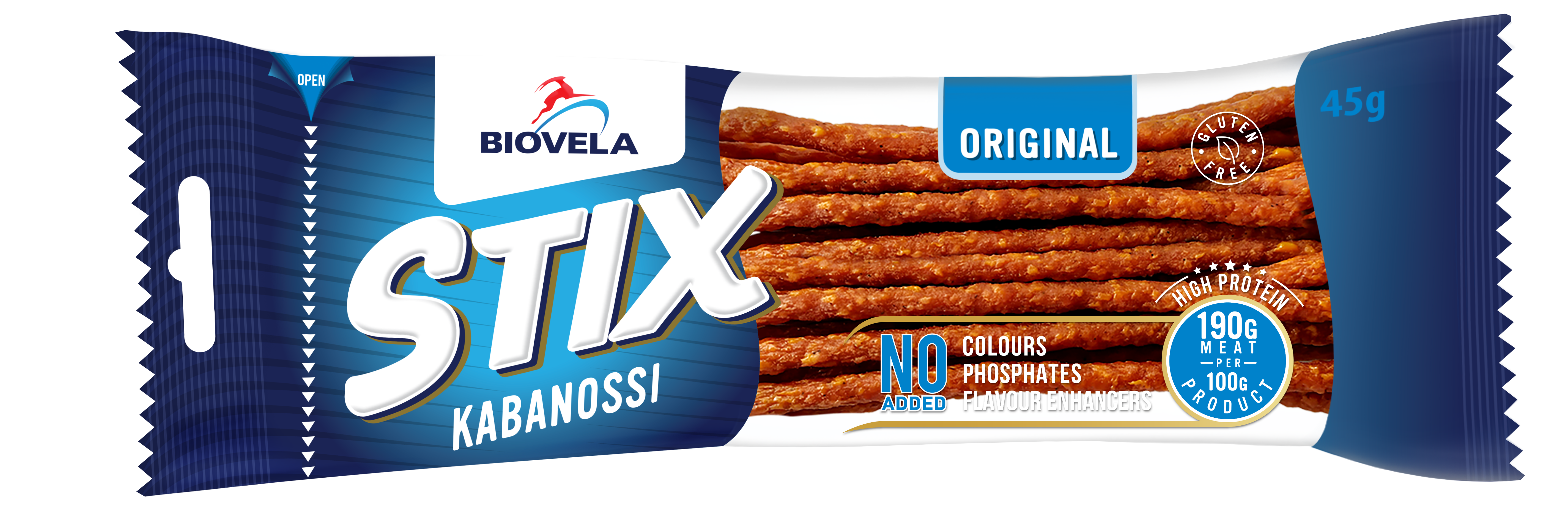 Hot smoked STIX kabanossi sticks, chicken, a.r., 45 g