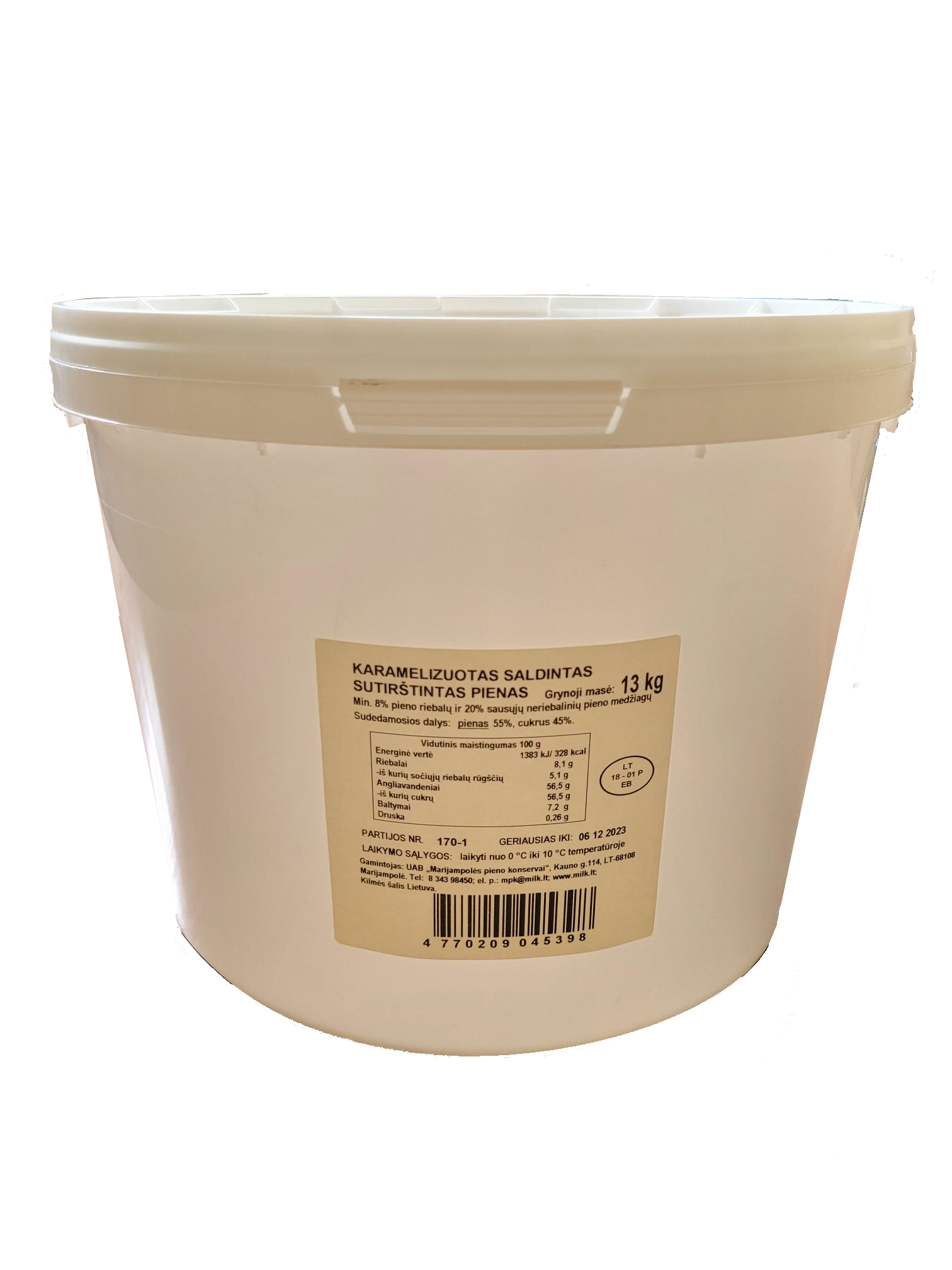 Caramelized condensed milk RUDUDU, 8%, 13kg